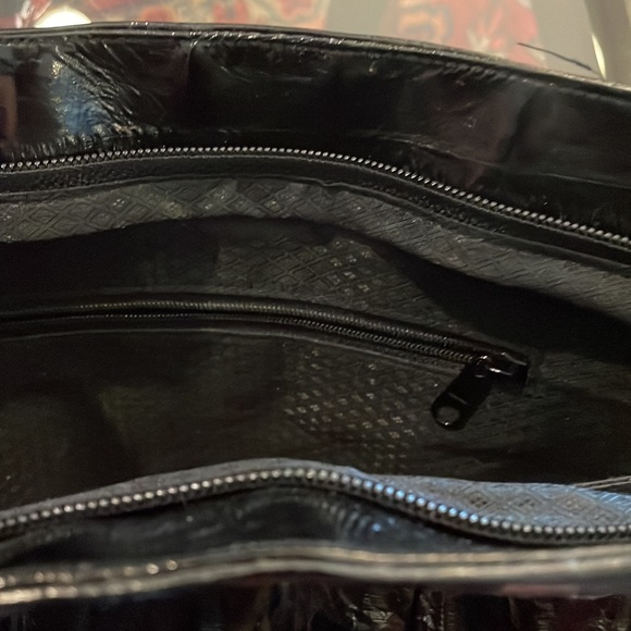 Eel Skin clutch w wristlet - Picture 5 of 6